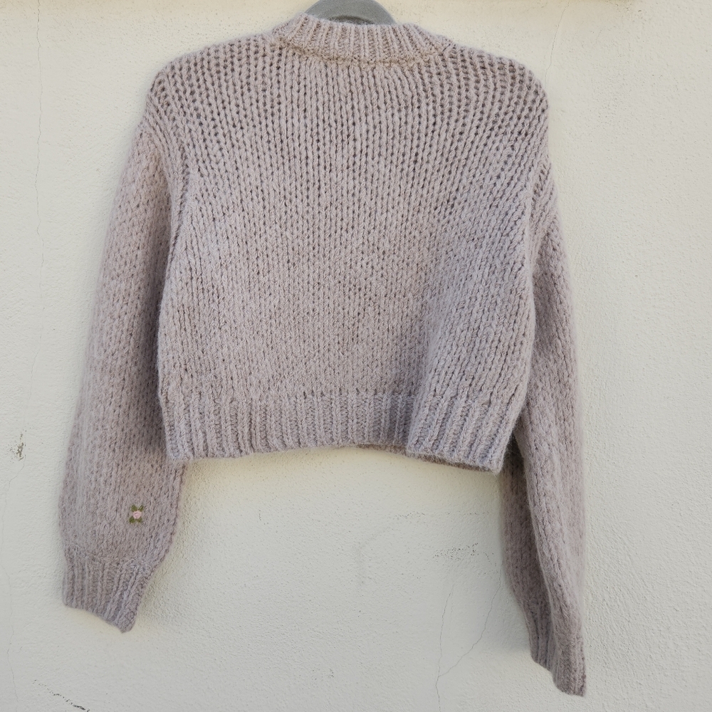 LOVESHACKFANCY Emilie Cardigan in Oat - Picture 3 of 10